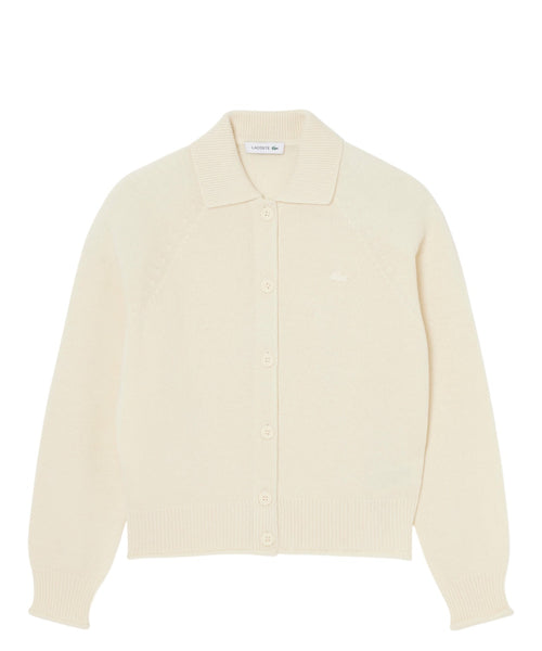 Cardigan Lacoste Femme Polos en laine cardée 3D
