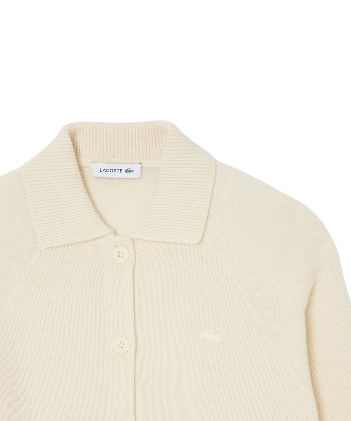 Cardigan Lacoste Femme Polos en laine cardée 3D