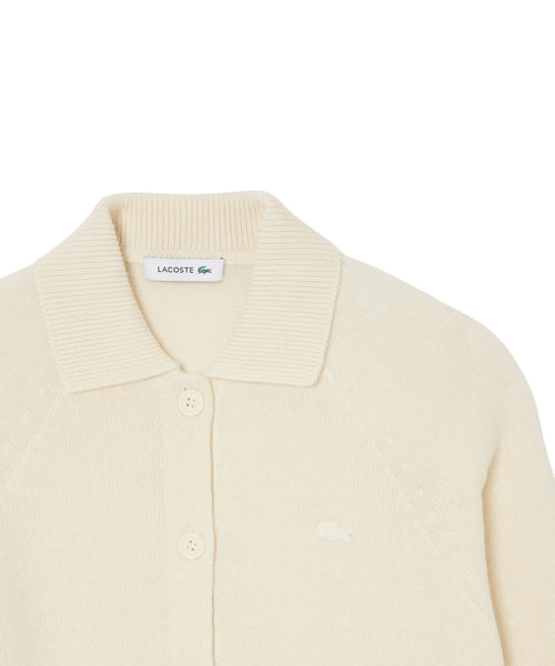 Cardigan Lacoste Femme Polos en laine cardée 3D