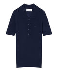 Polo Lacoste en laine mérinos 3D côtelée