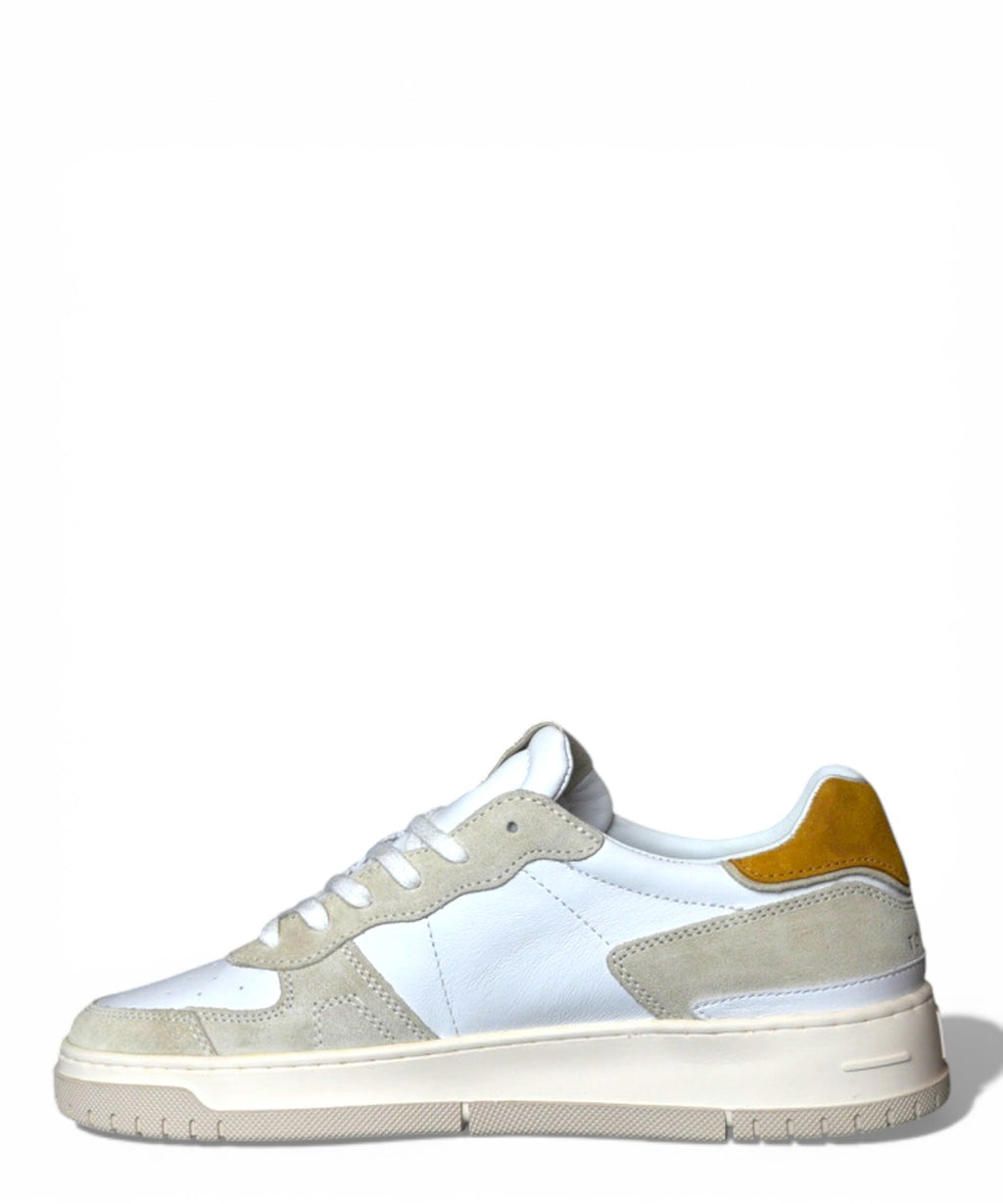 Sneakers D.A.T.E. Torneo Pure Calf Blanc Jaune