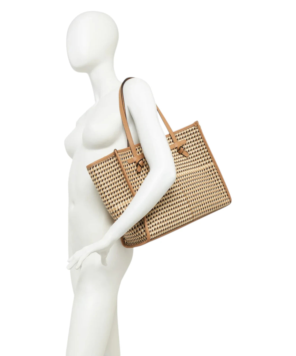 Sac Marcella Gianni Chiarini Shopping en tissu Pied de Poule avec pochette
