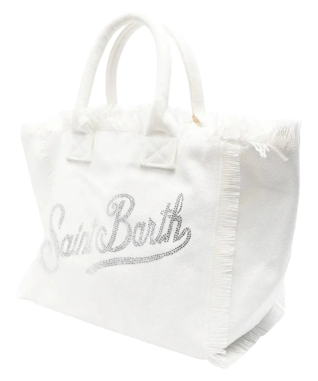 MC2 Saint Barth Vanity en toile avec logo strass