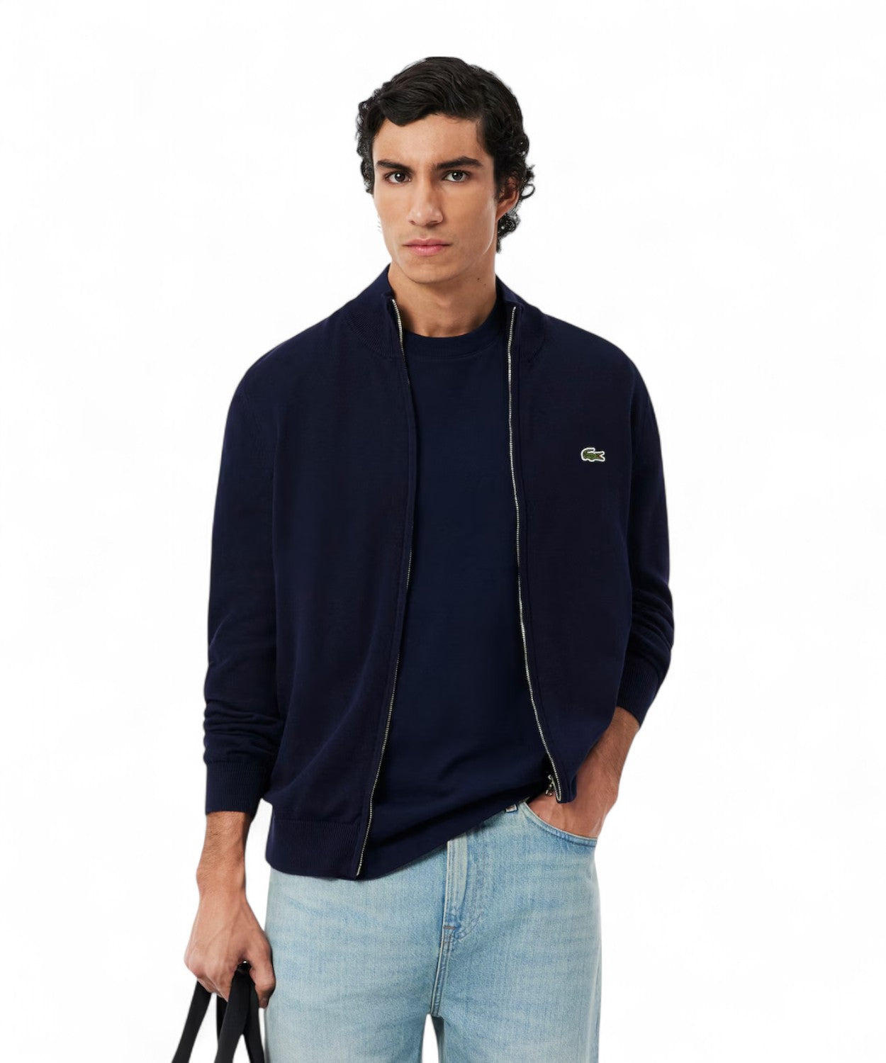 Lacoste Pullover in Cotone a Collo Alto con Zip-LACOSTE-Maglieria-Vittorio Citro Boutique