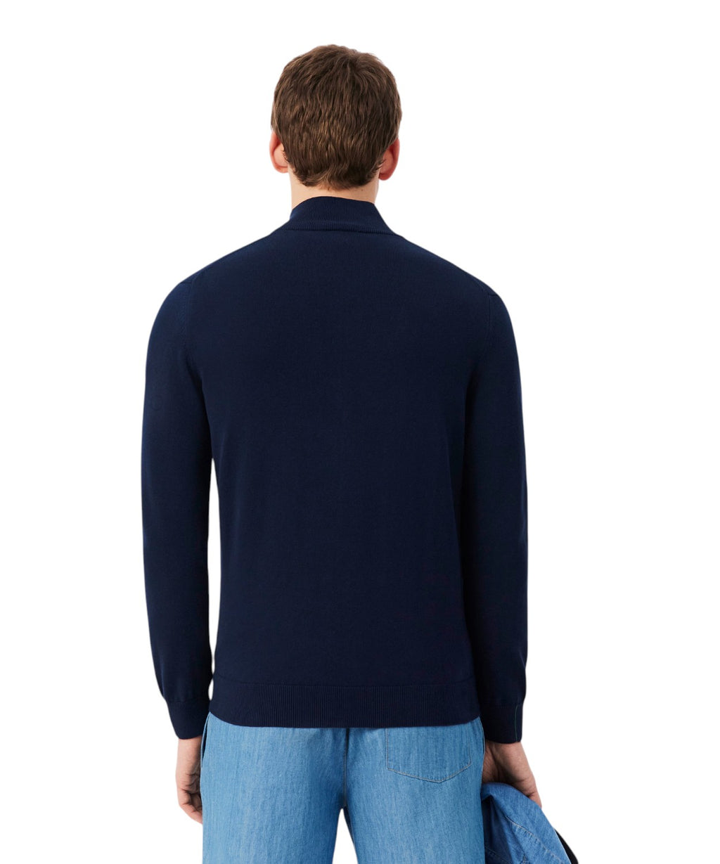 Pullover Lacoste in Cotone Organico e Collo Alto