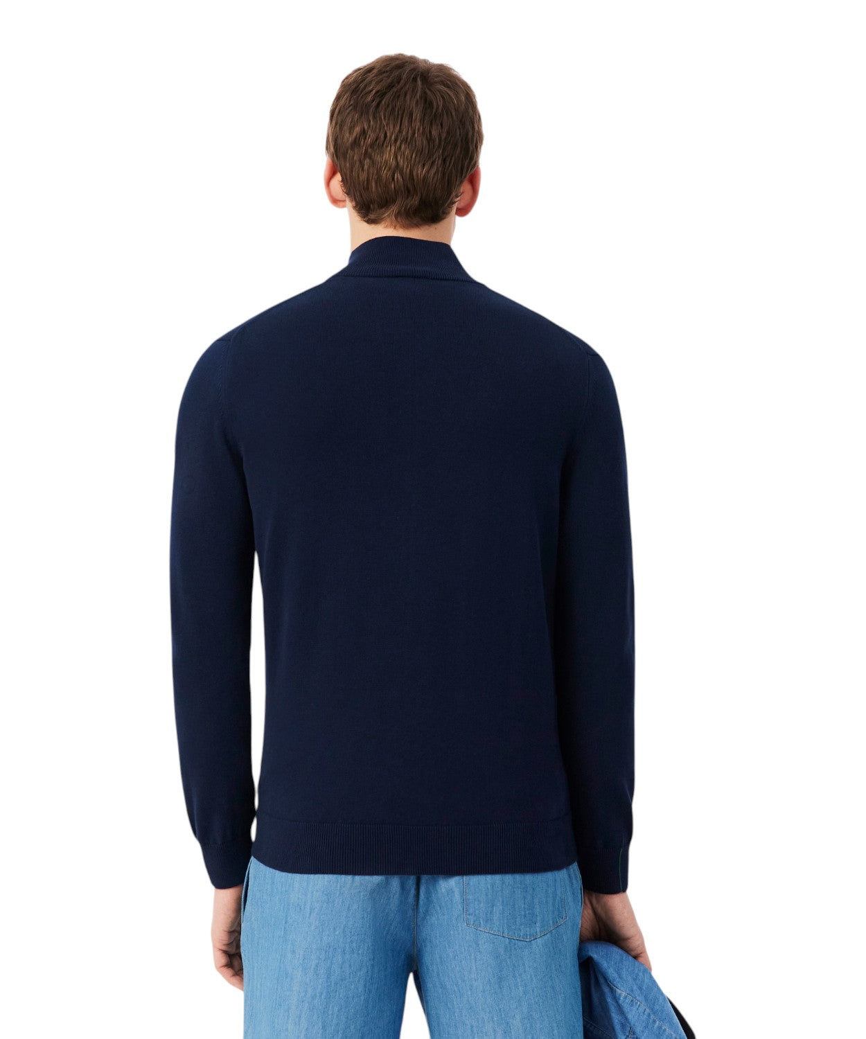 Pullover Lacoste in Cotone Organico e Collo Alto