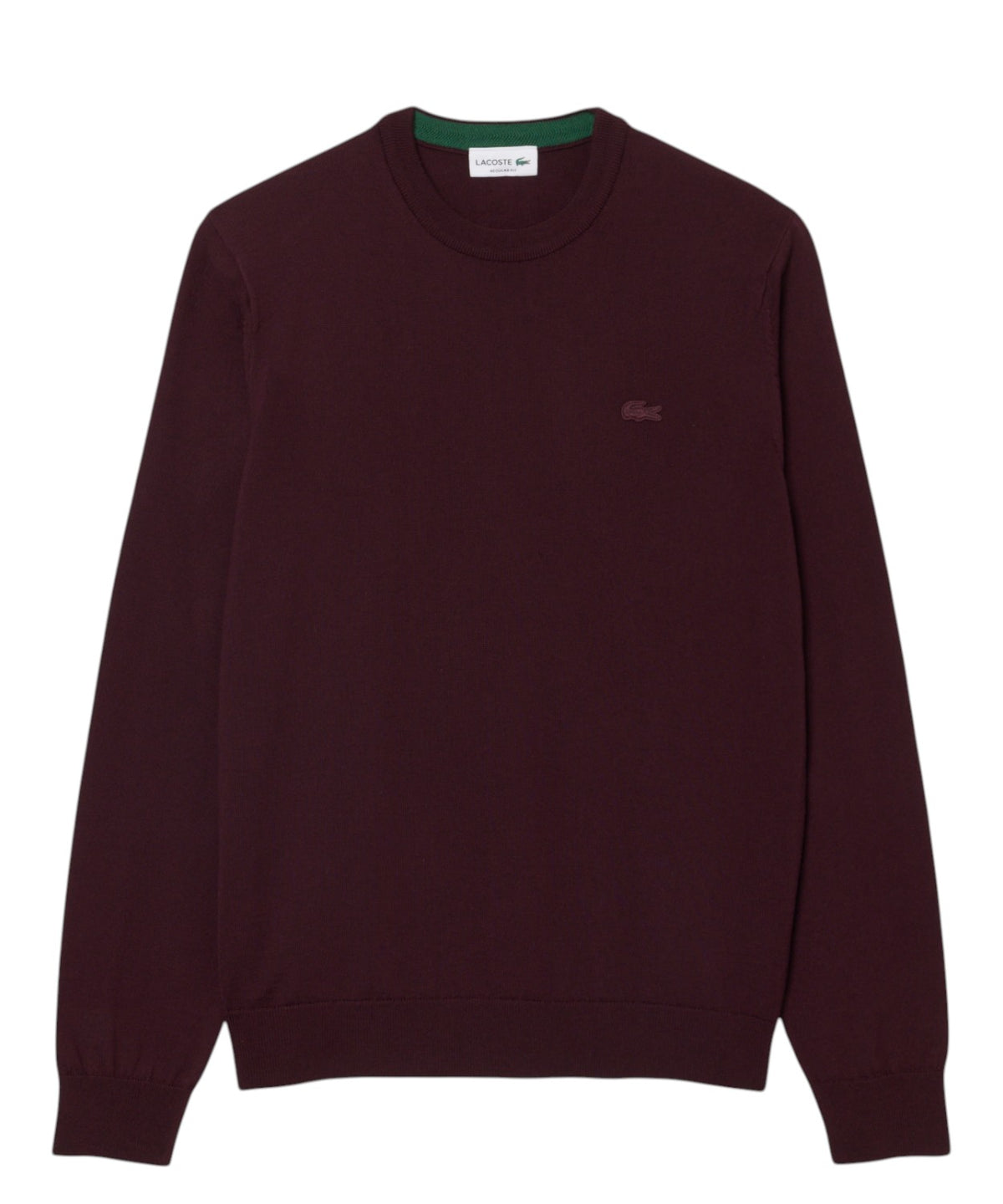 Pull Lacoste à col rond en laine mérinos pour homme