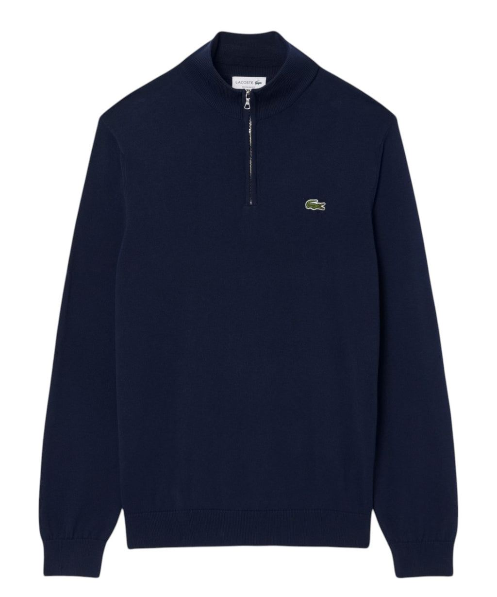 Pullover Lacoste Uomo in Cotone con Collo Alto e Zip