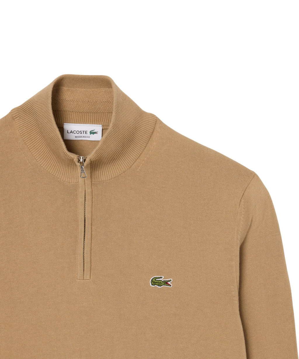 Pullover Lacoste Uomo Cotone Collo Alto con Zip