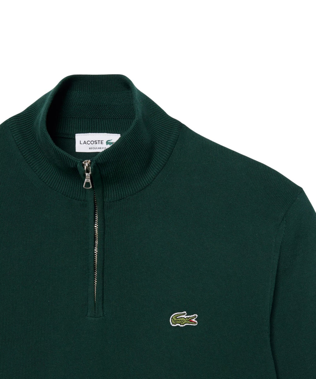 Pullover Lacoste Uomo Cotone Collo Alto con Zip