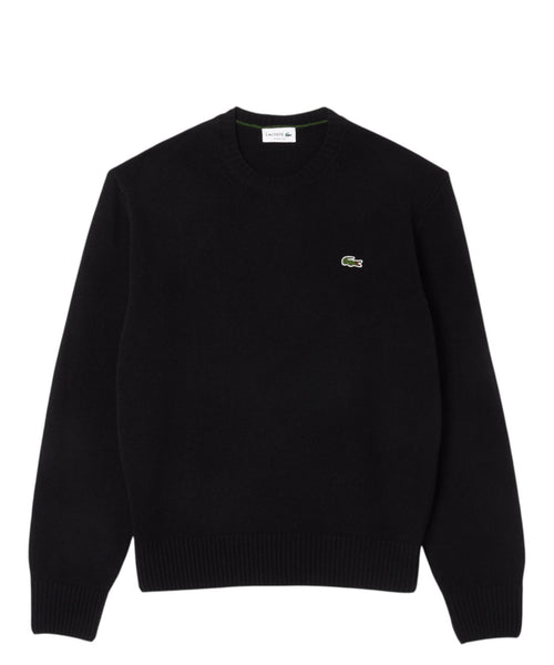 Pull col rond en laine cardée