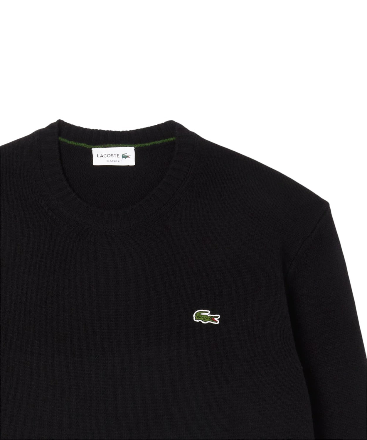 Pull col rond en laine cardée