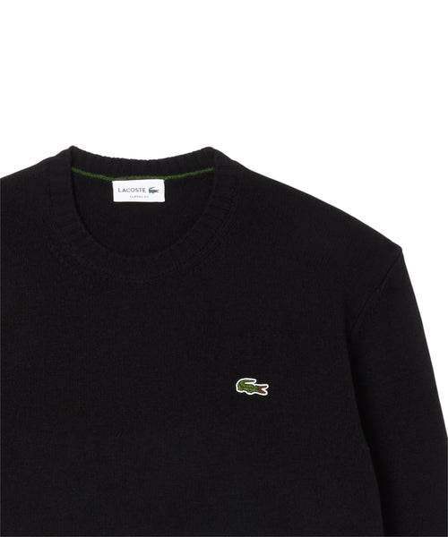 Pull col rond en laine cardée
