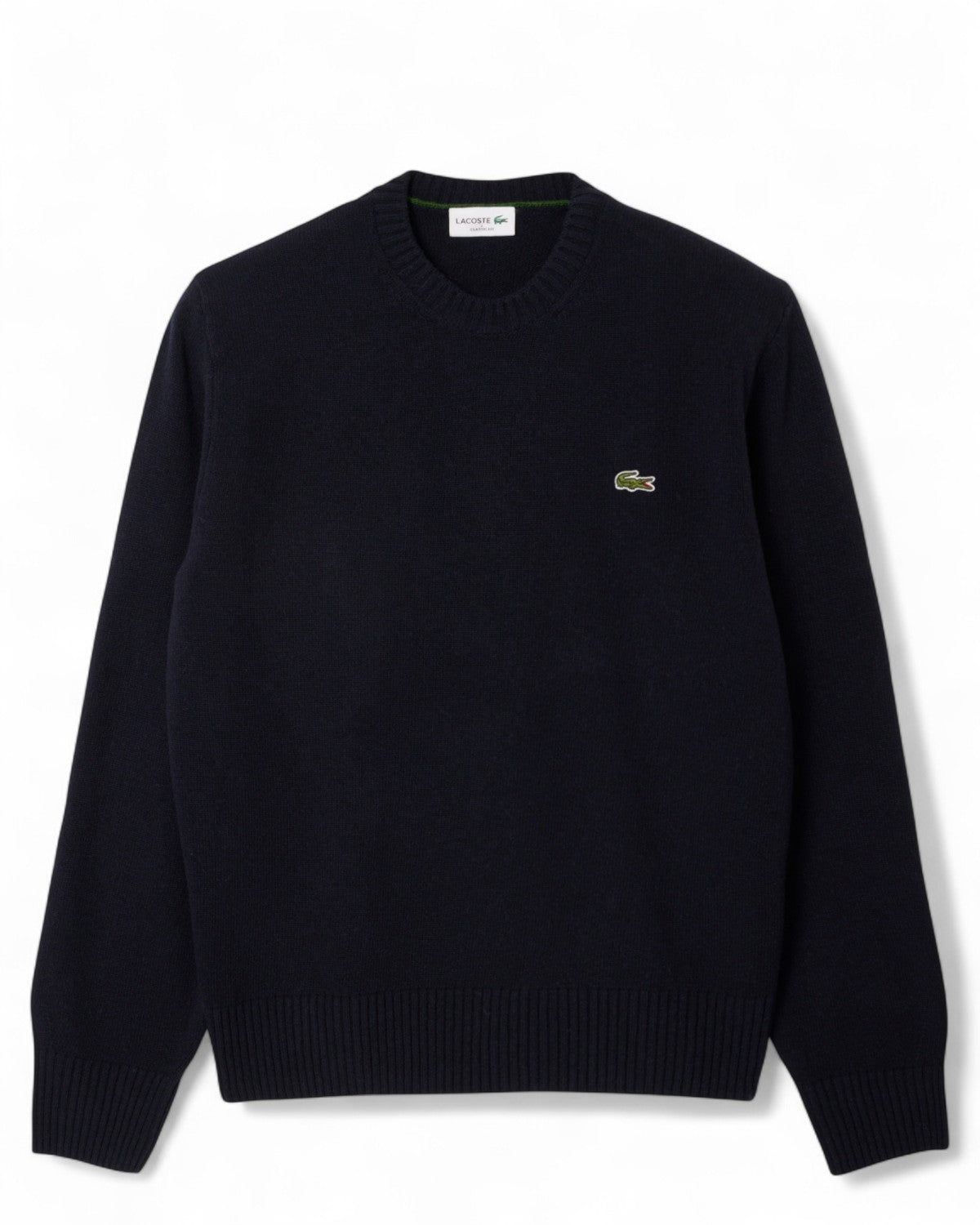 Maglione a Girocollo in Lana Cardata-LACOSTE-Maglieria-Vittorio Citro Boutique