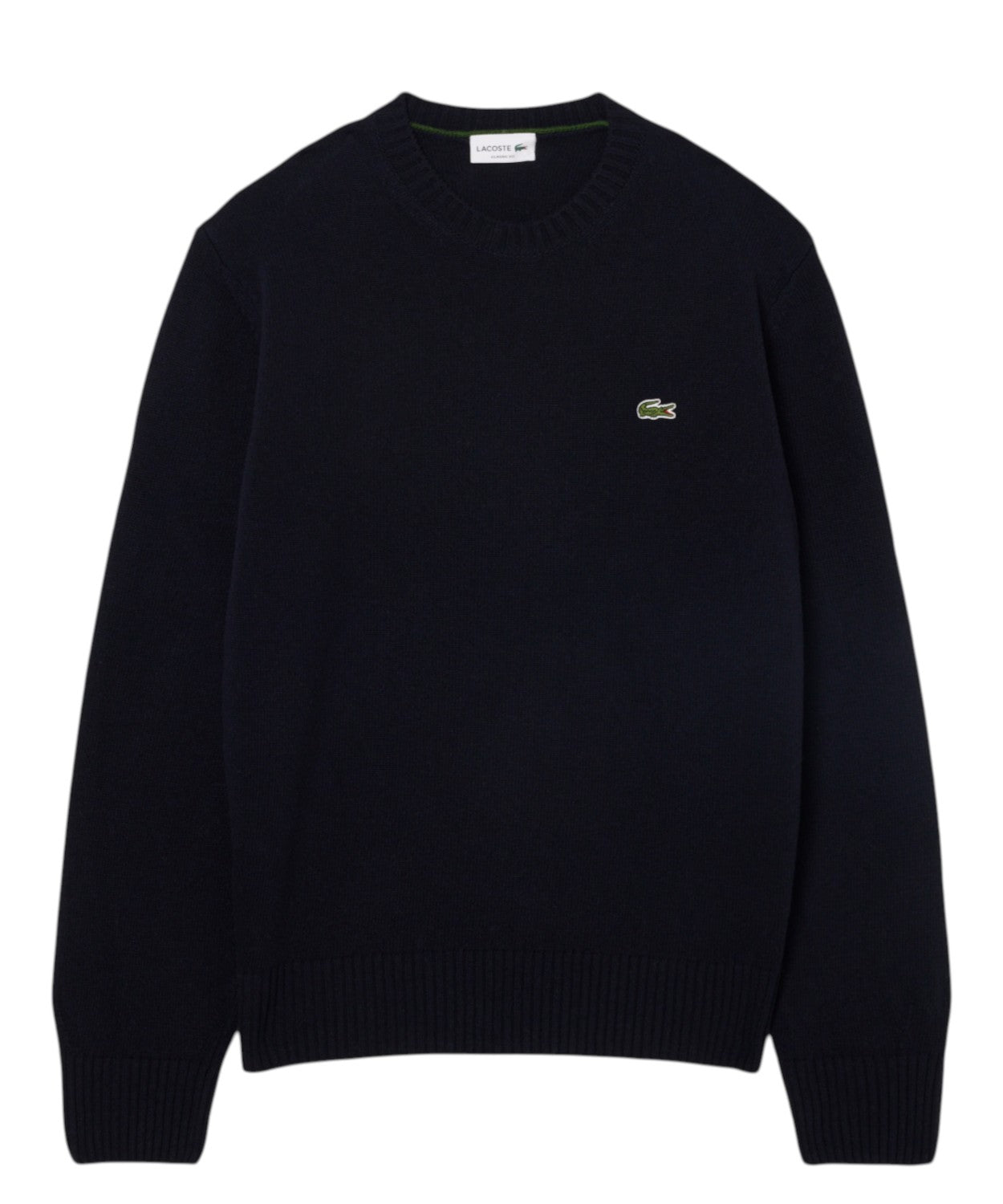 Pull col rond en laine cardée