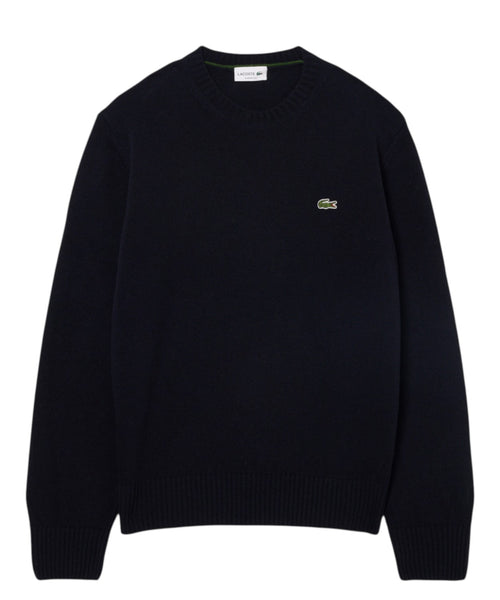 Pull col rond en laine cardée