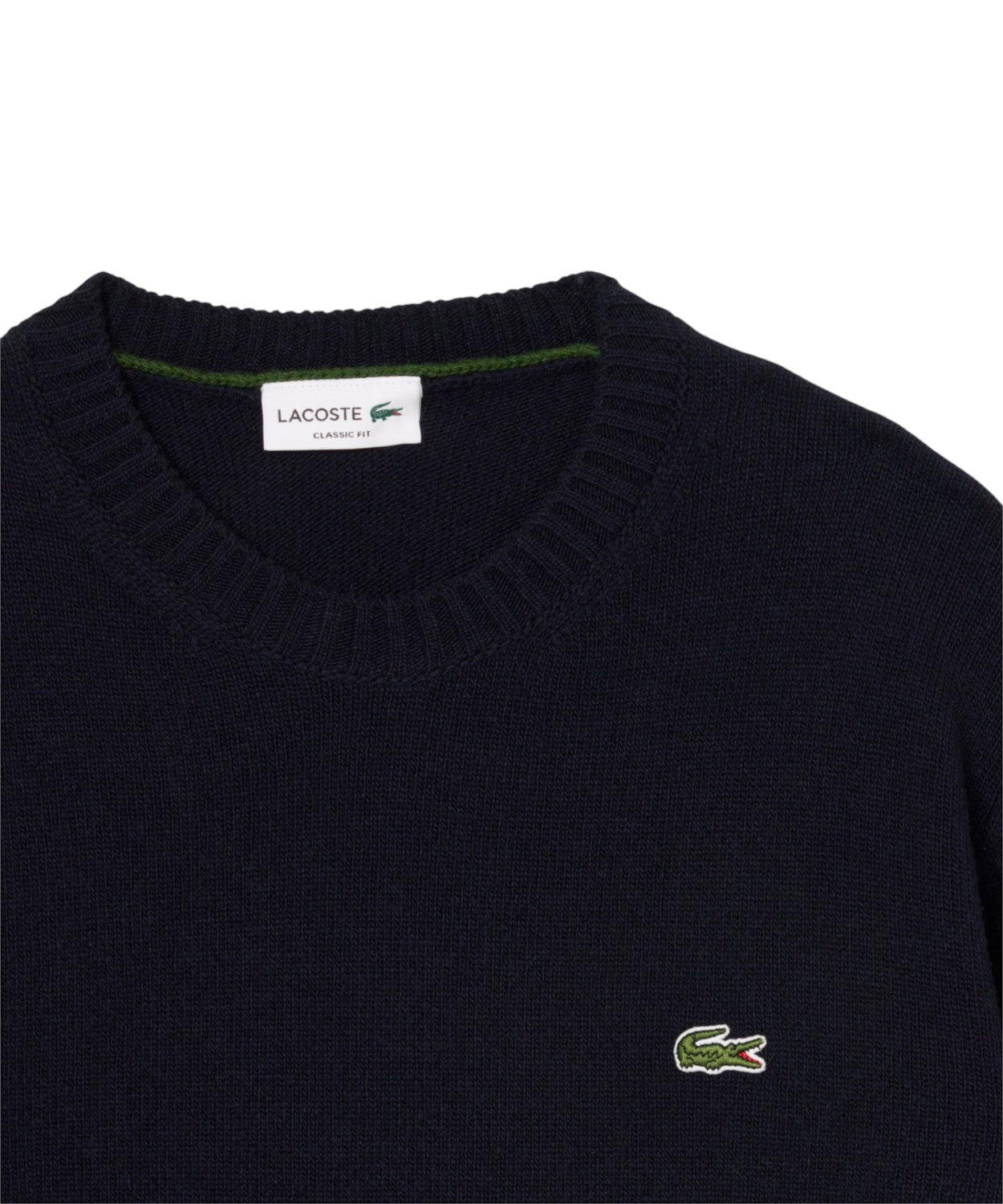 Pull col rond en laine cardée