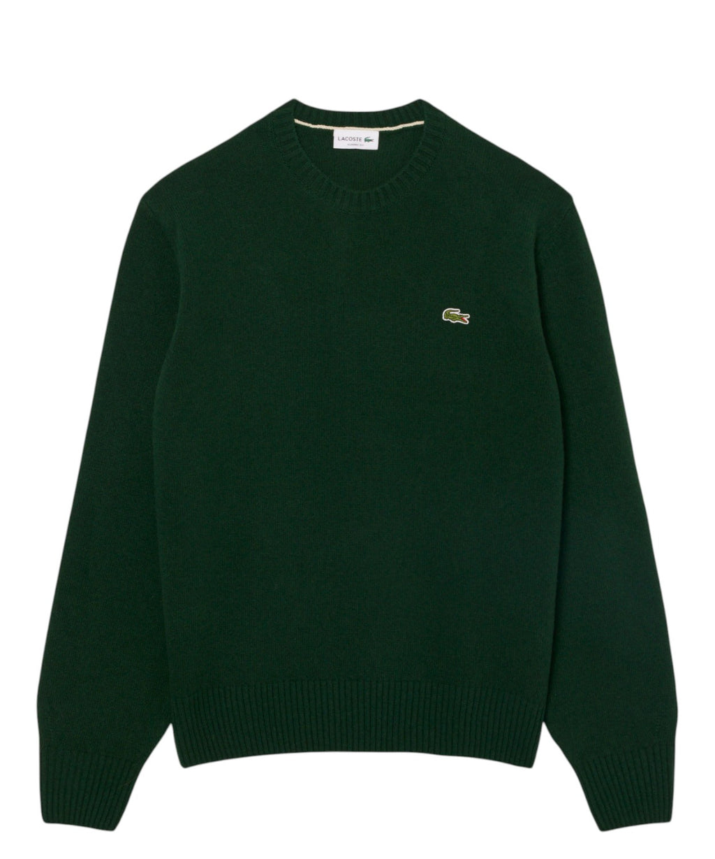 Pull col rond en laine cardée
