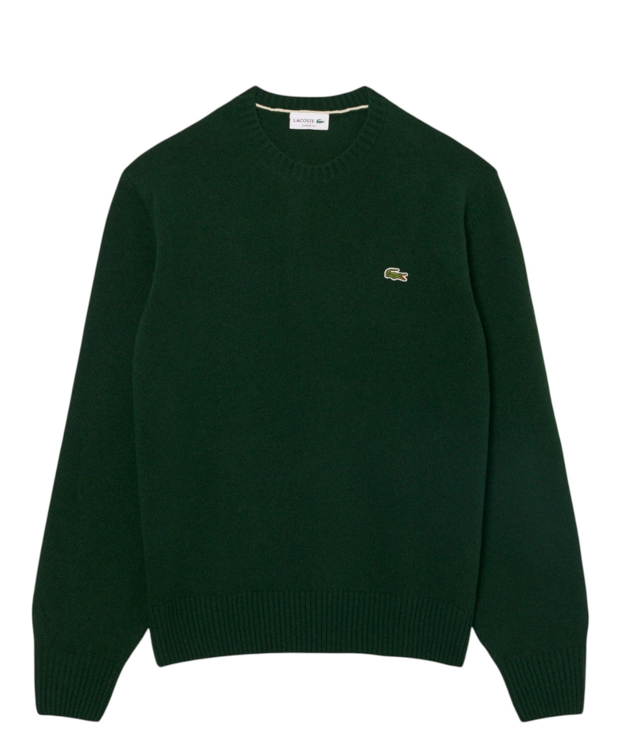 Pull col rond en laine cardée