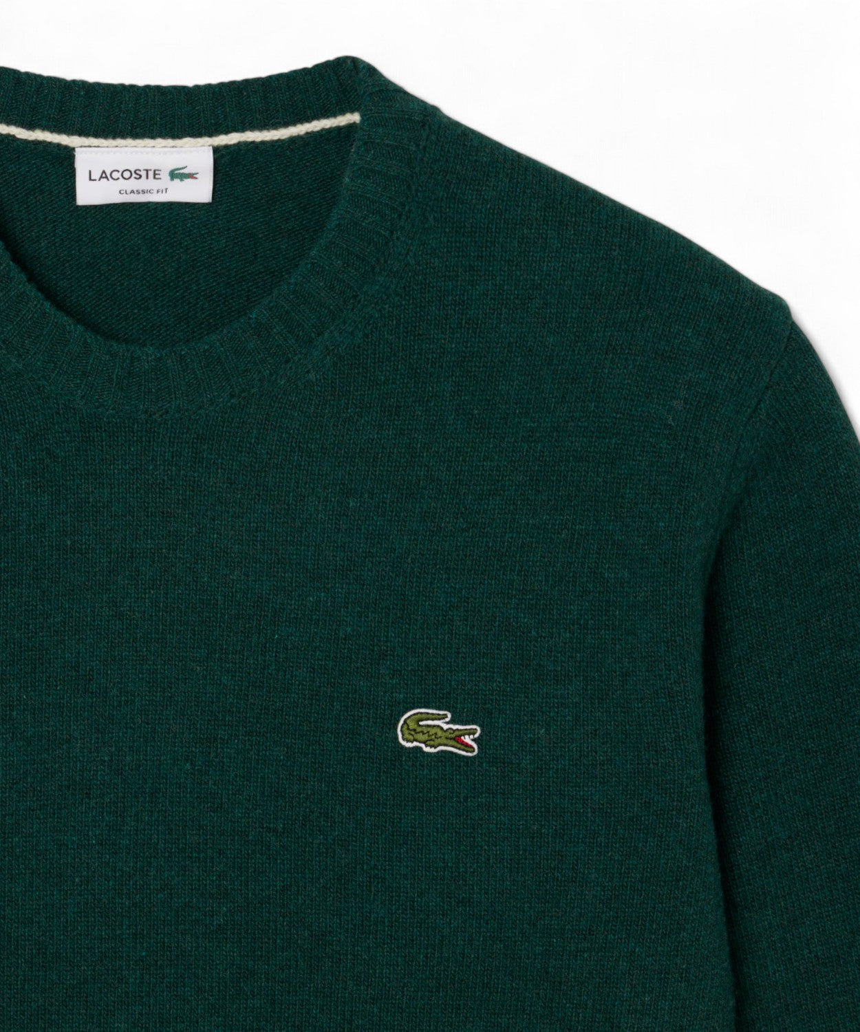 Maglione a Girocollo in Lana Cardata-LACOSTE-Maglieria-Vittorio Citro Boutique