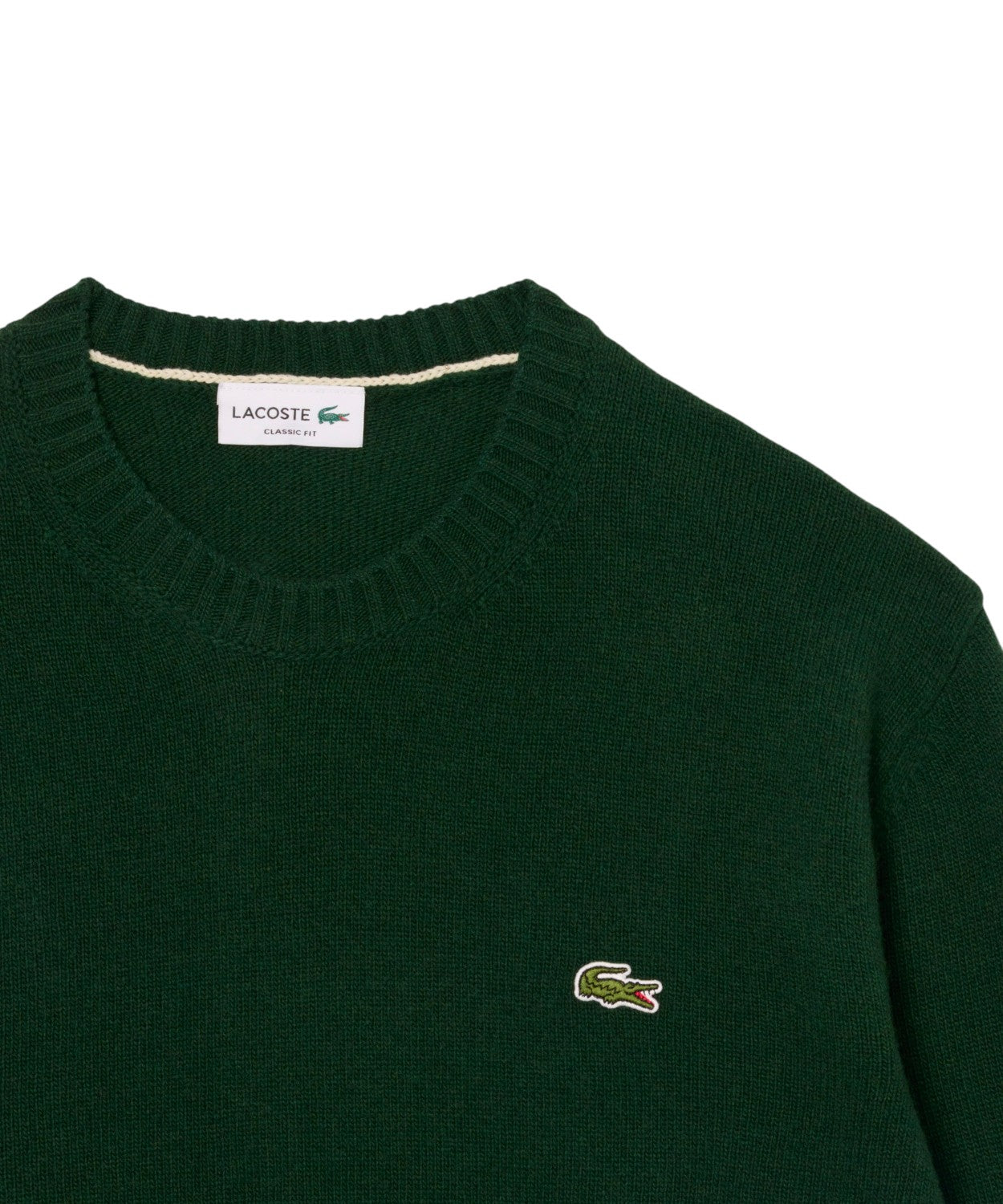 Pull col rond en laine cardée