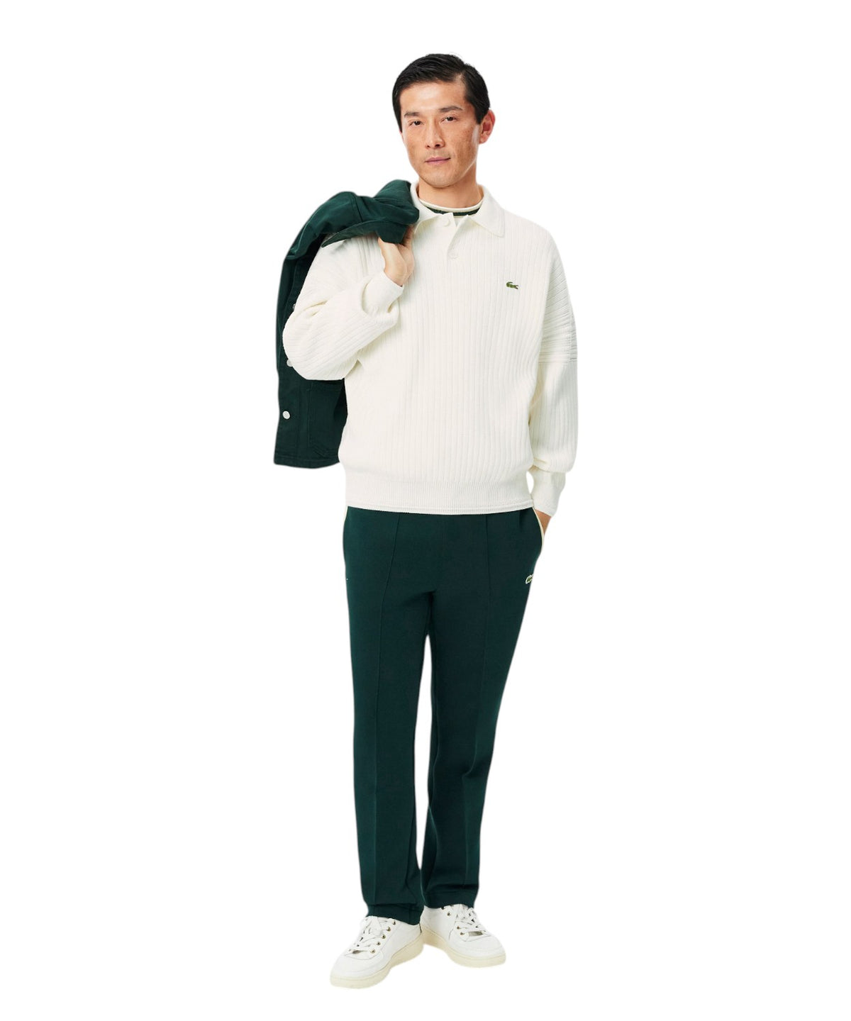Pull homme en coton biologique Lacoste coupe décontractée