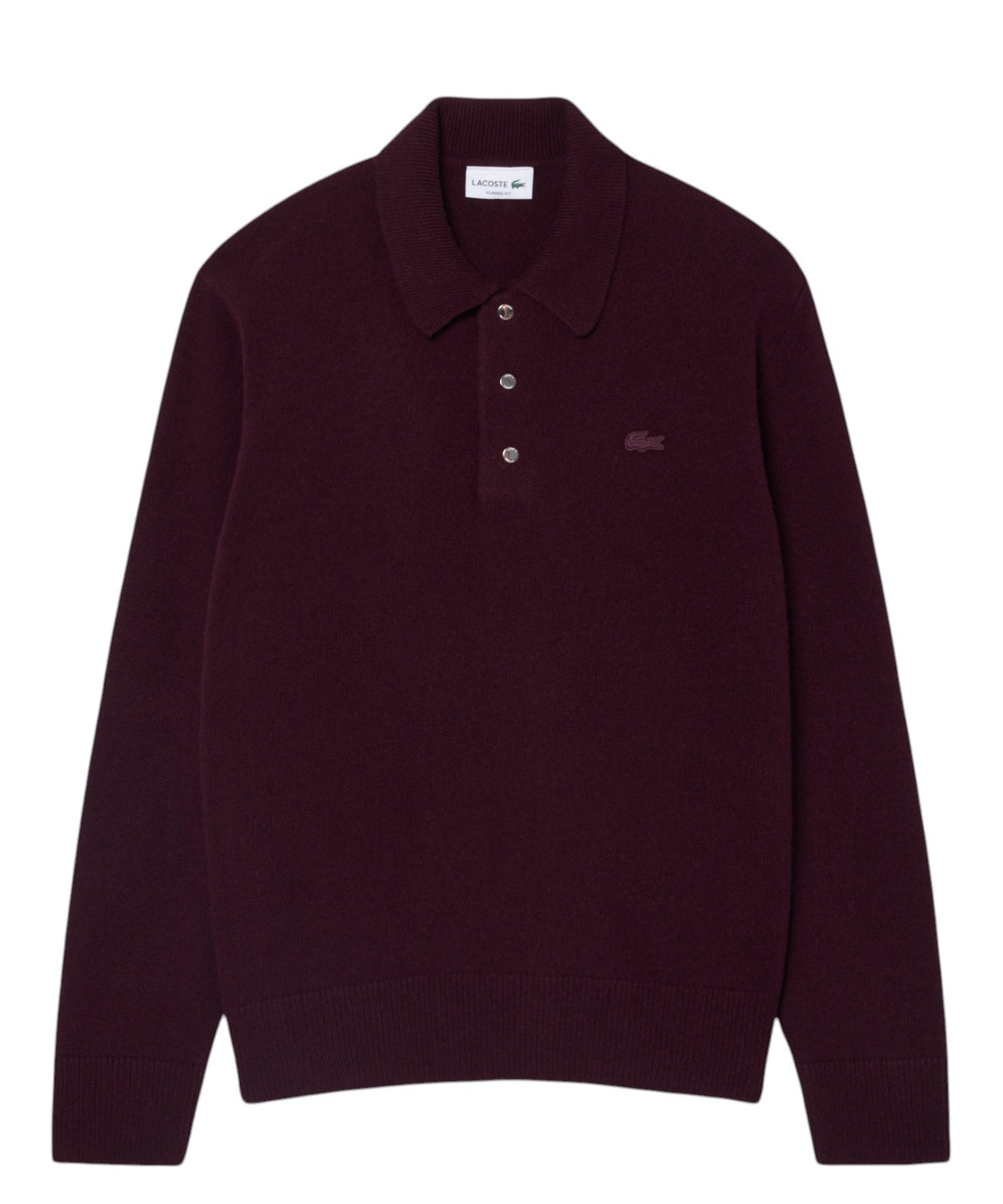 Pull Lacoste Homme avec col polo en feutre de laine