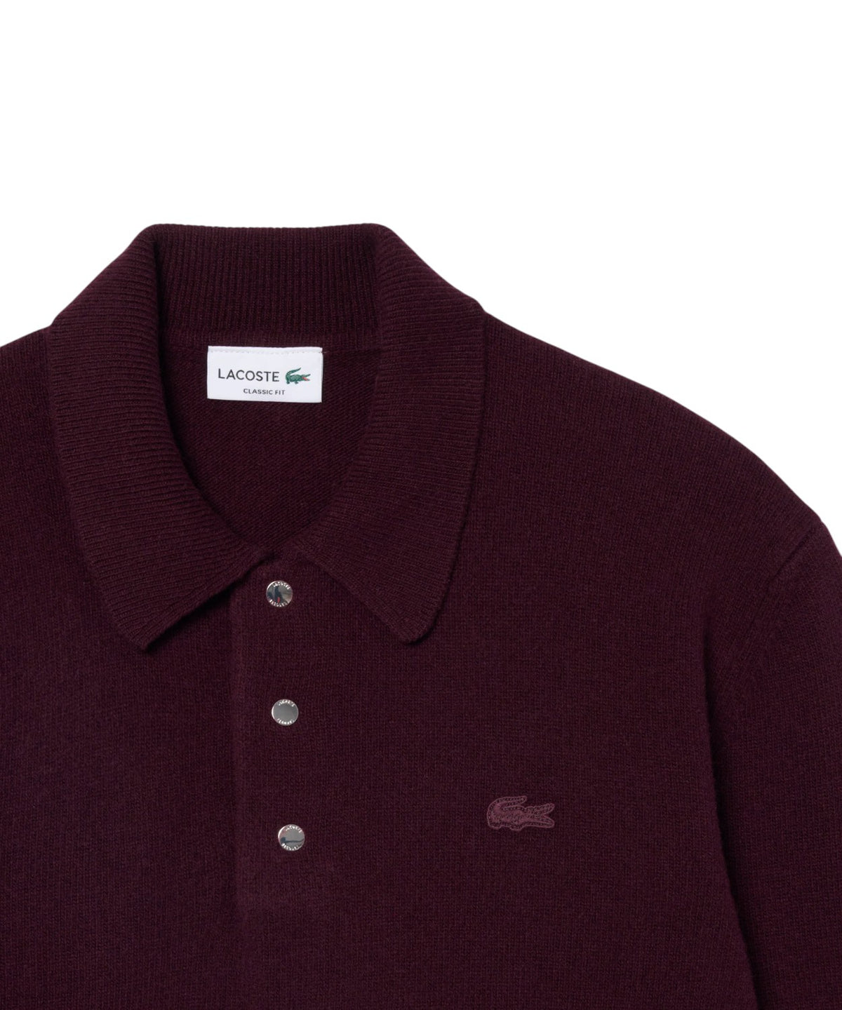 Pull Lacoste Homme avec col polo en feutre de laine