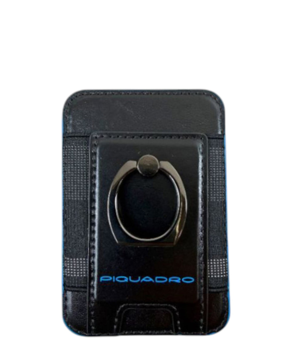 Portacarte MagSafe Piquadro in pelle con anello