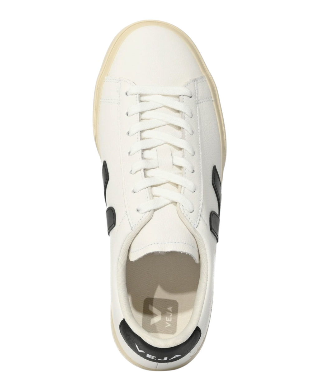 Baskets VEJA Campo en cuir blanc et noir Homme en cuir