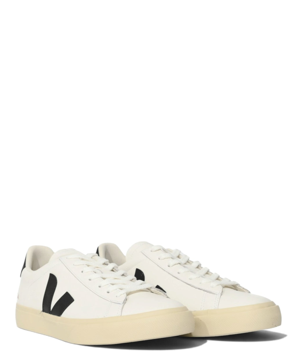 Baskets VEJA Campo en cuir blanc et noir Homme en cuir