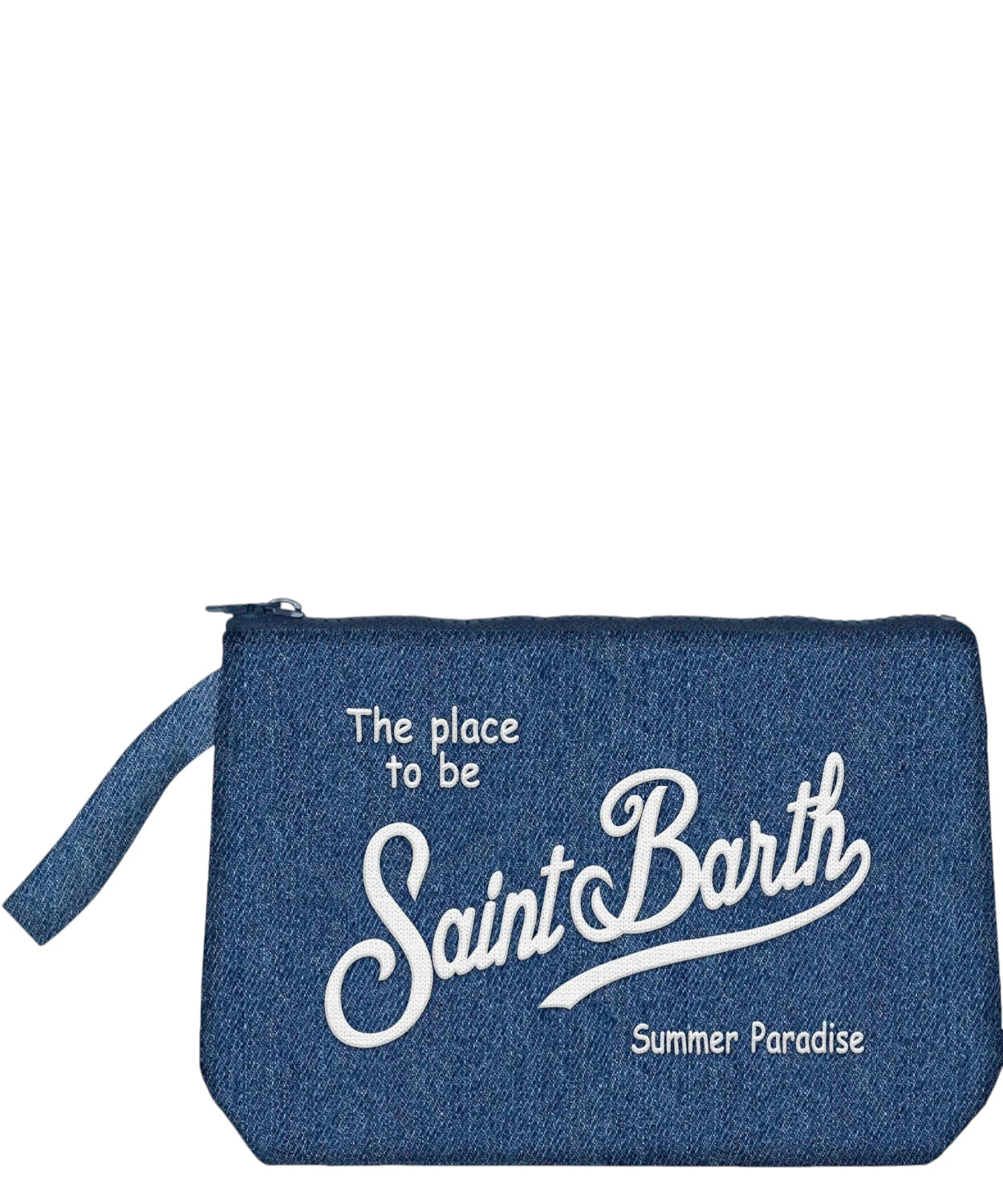 Pochette Aline MC2 Saint Barth in Denim con Logo