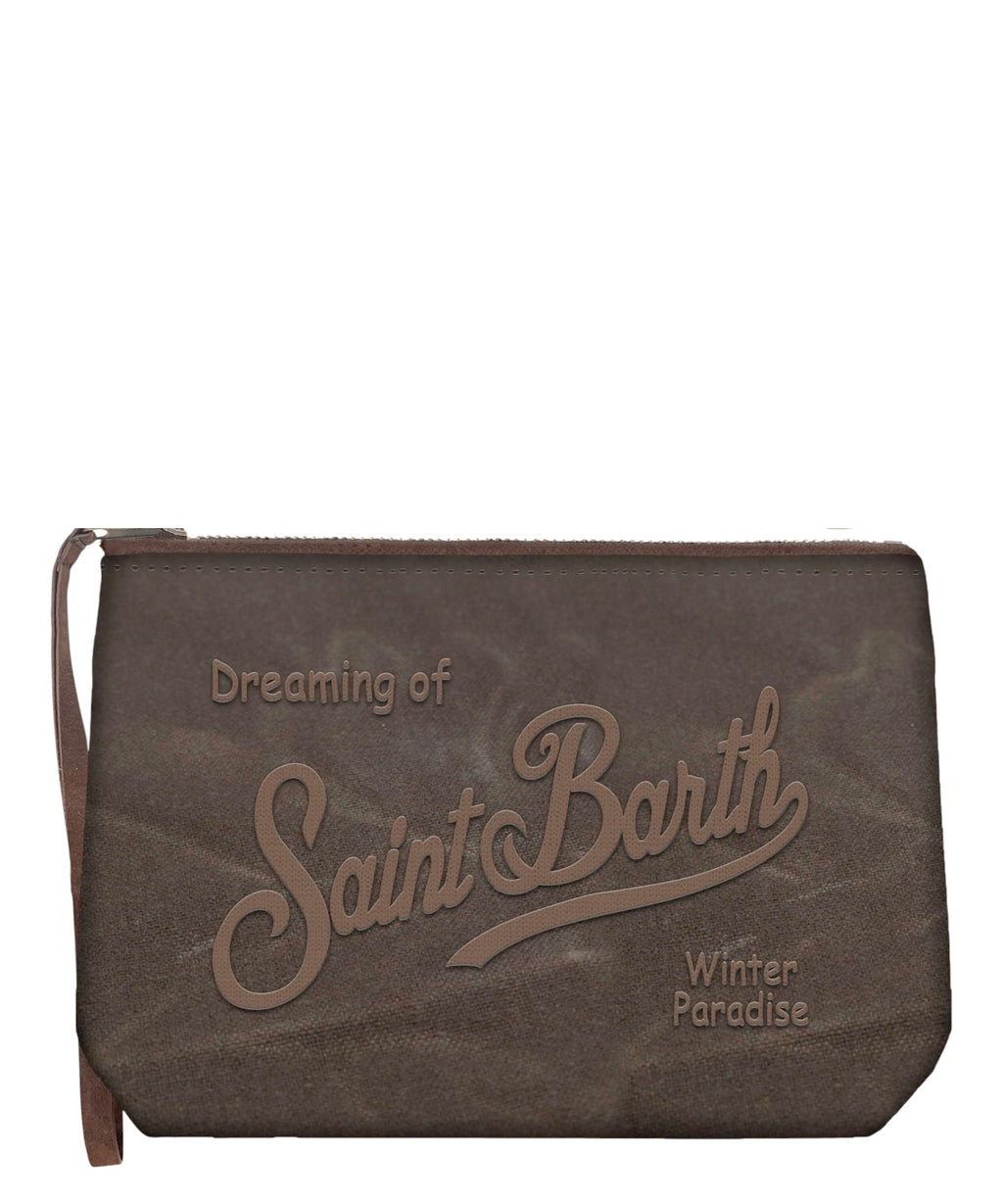 Pochettes Aline en coton ciré avec logo