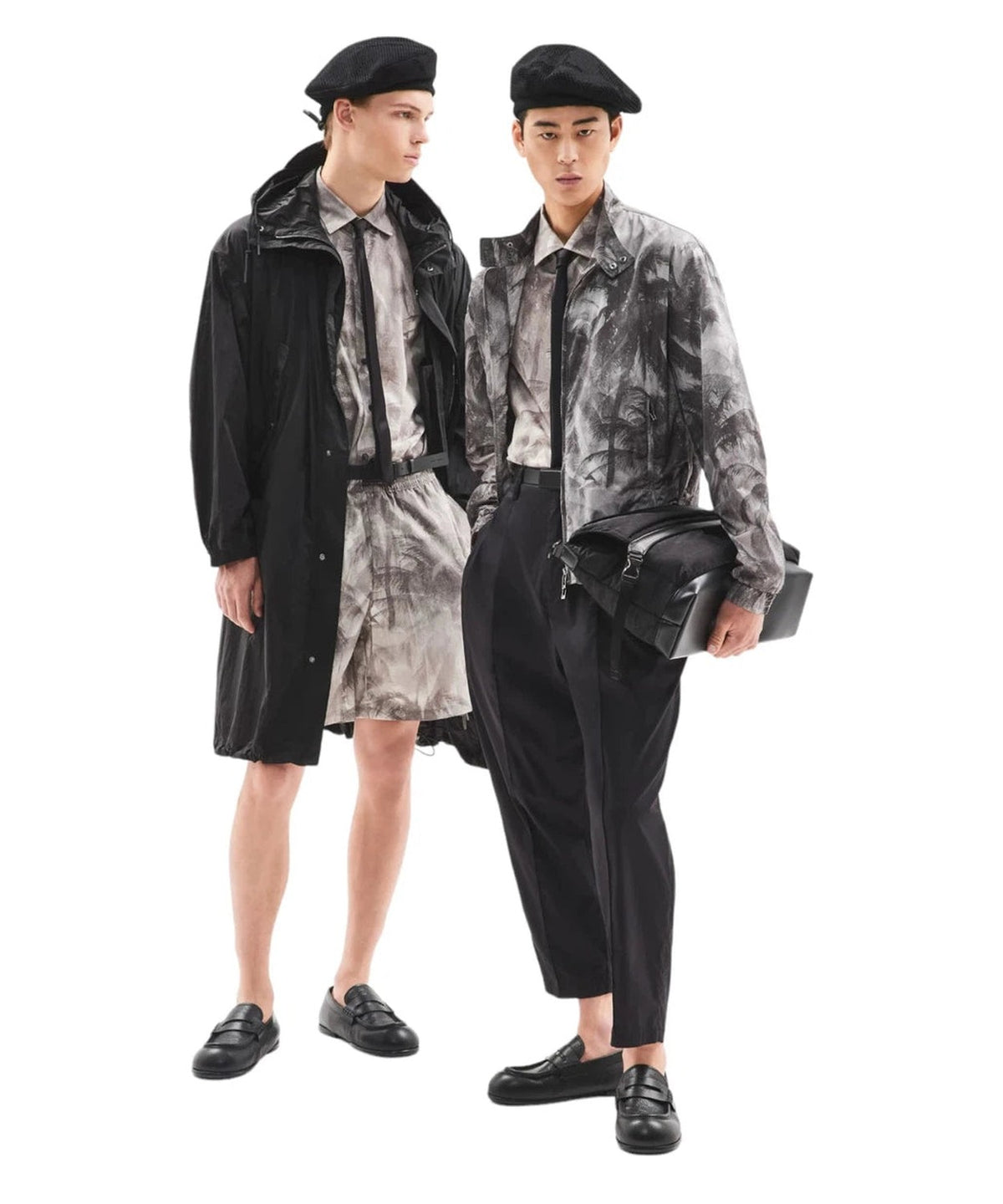 Camicia Oversize in Misto Lyocell con Stampa Palme-Emporio Armani-Camicie-Vittorio Citro Boutique