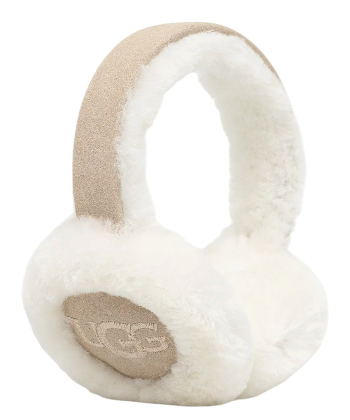 Cache-oreilles femme UGG en peau lainée avec logo brodé