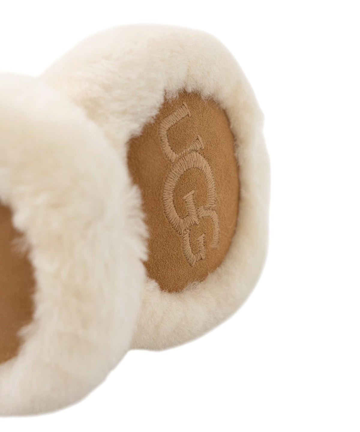 Cache-oreilles femme UGG en peau lainée avec logo brodé