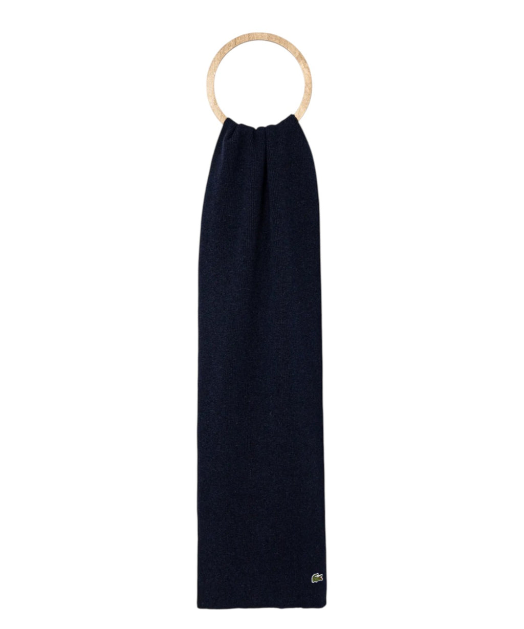 Ensemble bonnet et écharpe Lacoste en laine unie