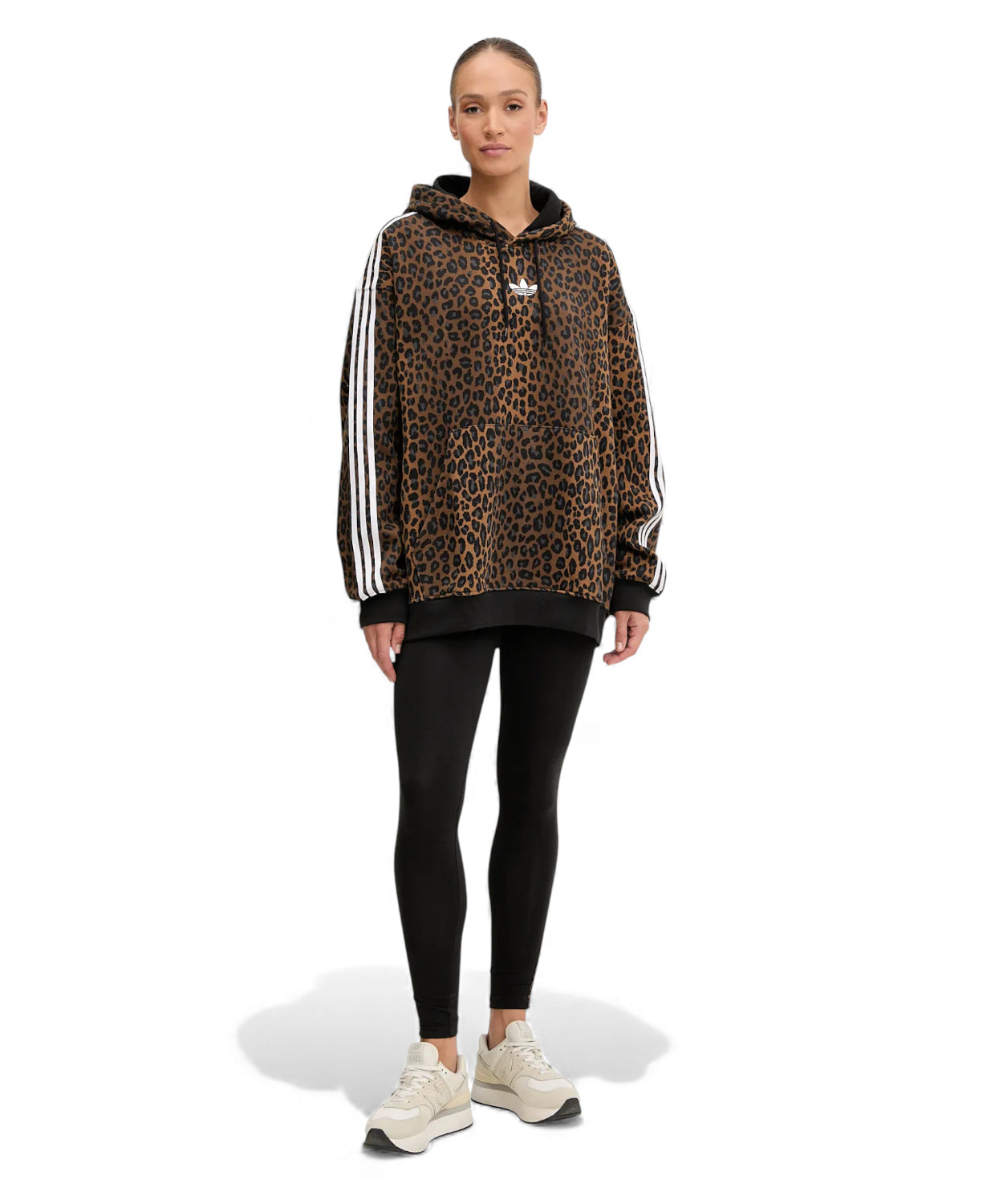 Felpa con Cappuccio adidas Graphic Lo HD Leopardata