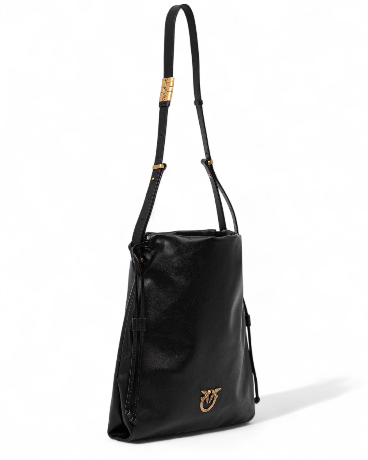 Borsa a Spalla in Pelle con Tracolla Regolabile-Pinko-Borse a spalla-Vittorio Citro Boutique