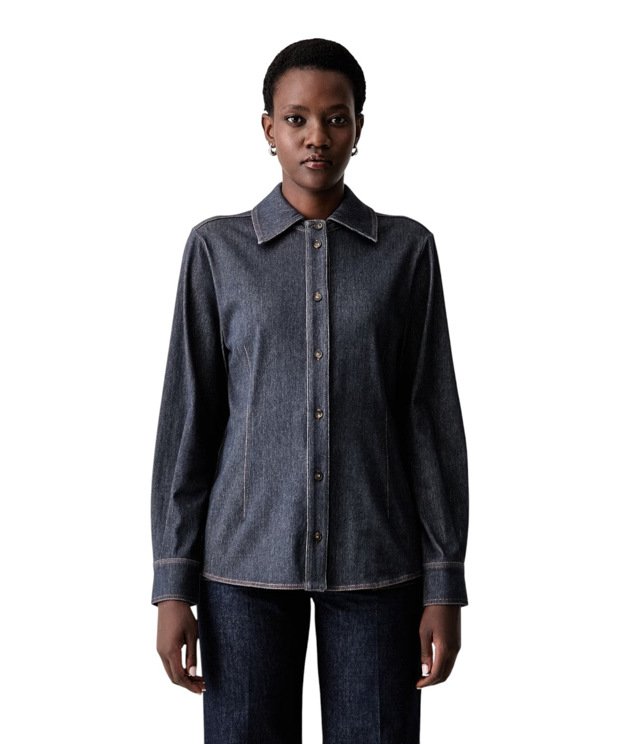 Camicia Donna MMLRAFIA in Denim con Viscosa