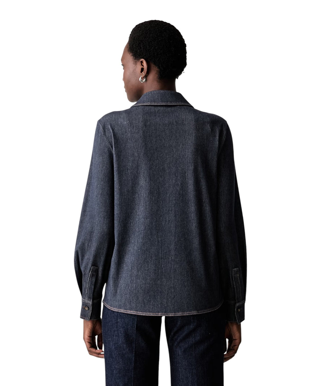 Camicia Donna MMLRAFIA in Denim con Viscosa