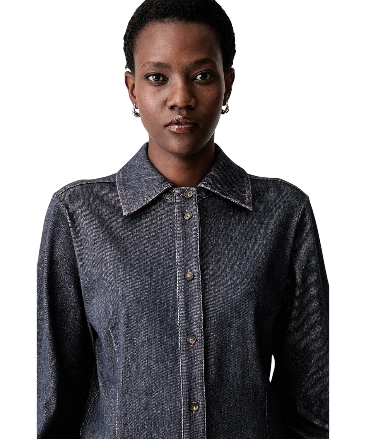 Camicia Donna MMLRAFIA in Denim con Viscosa