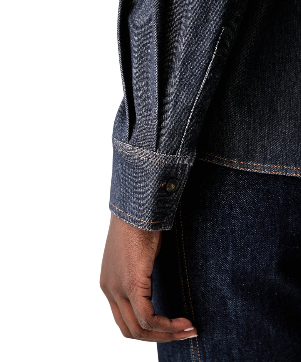 Camicia Donna MMLRAFIA in Denim con Viscosa