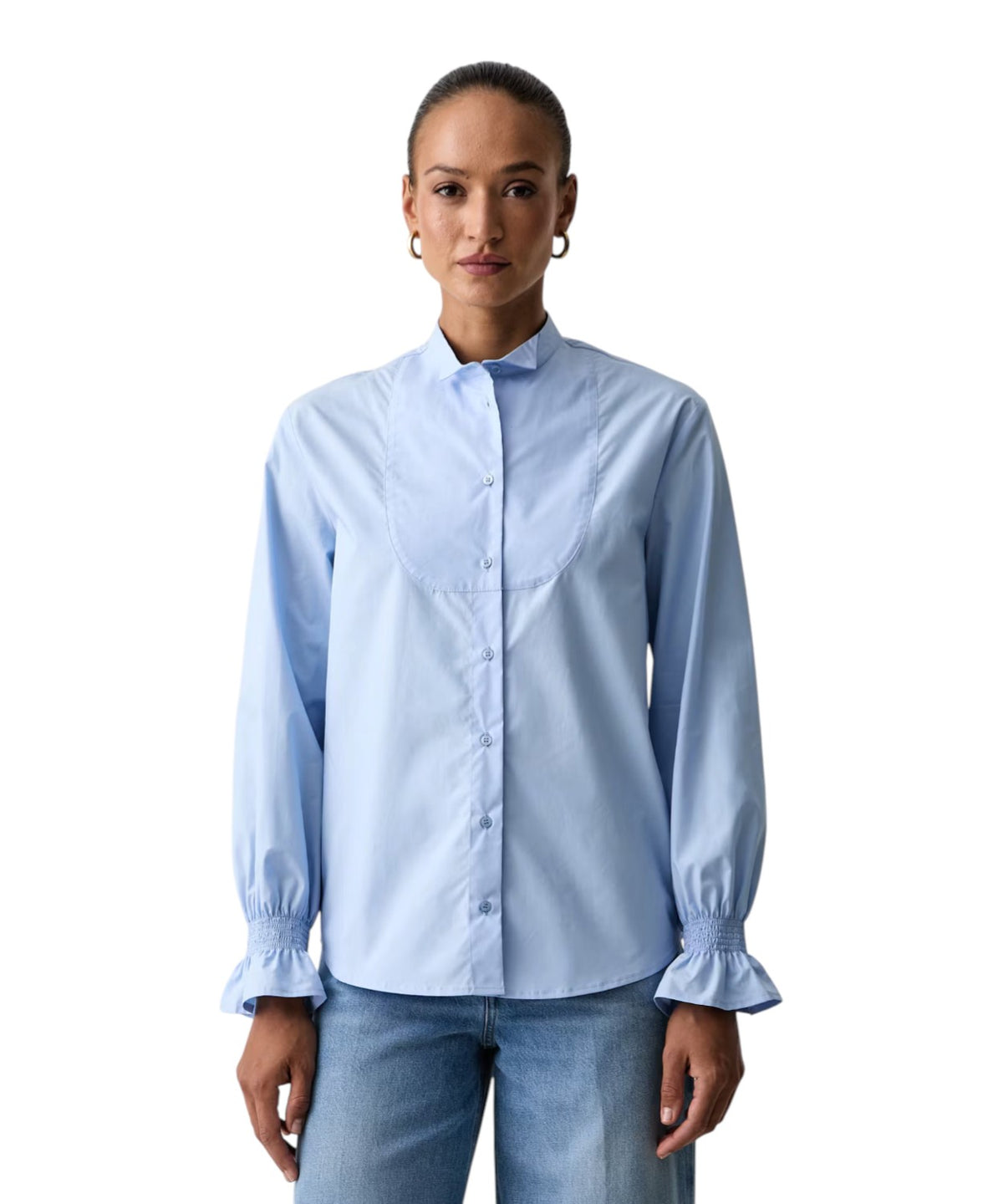Chemise femme Twinset en coton avec col montant