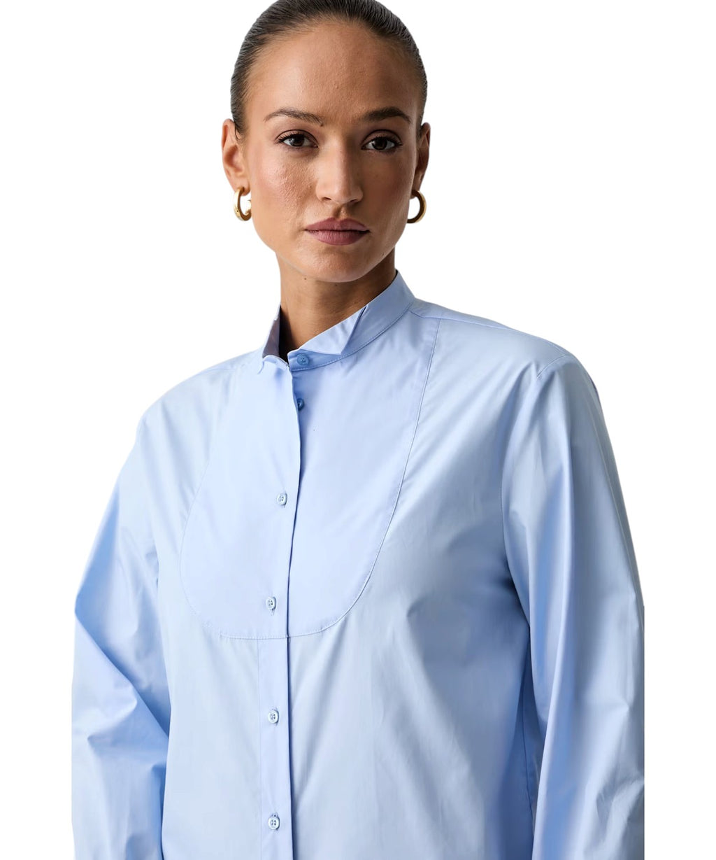 Chemise femme Twinset en coton avec col montant