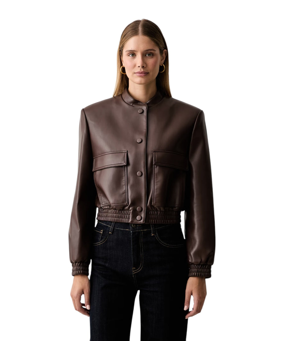Veste femme Twinset Harrington en similicuir