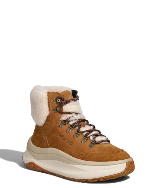 Bottes de neige City Shearling Mid pour femme en daim