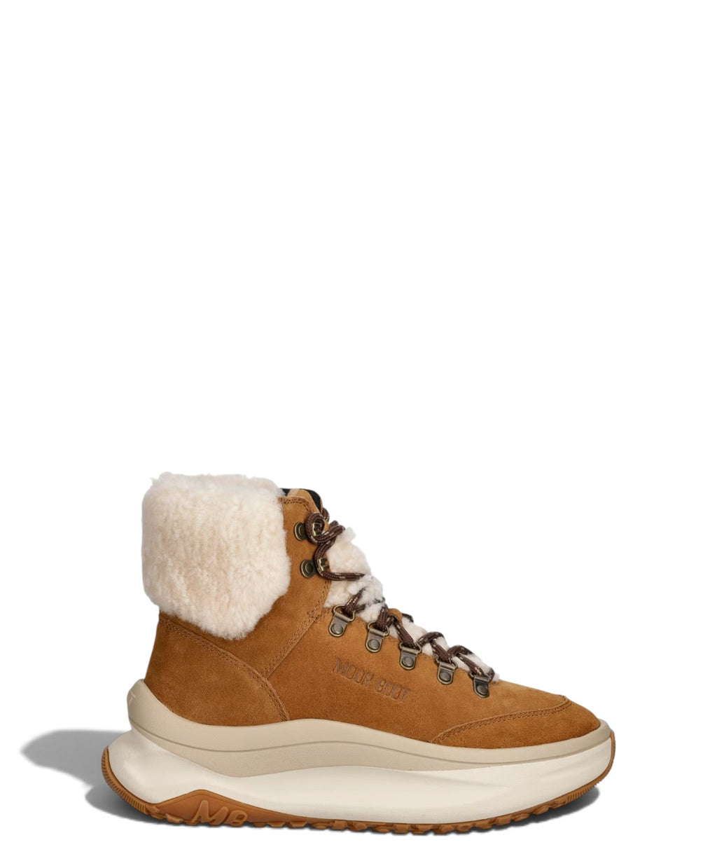 Bottes de neige City Shearling Mid pour femme en daim