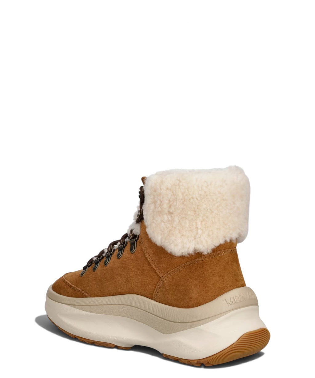 Bottes de neige City Shearling Mid pour femme en daim