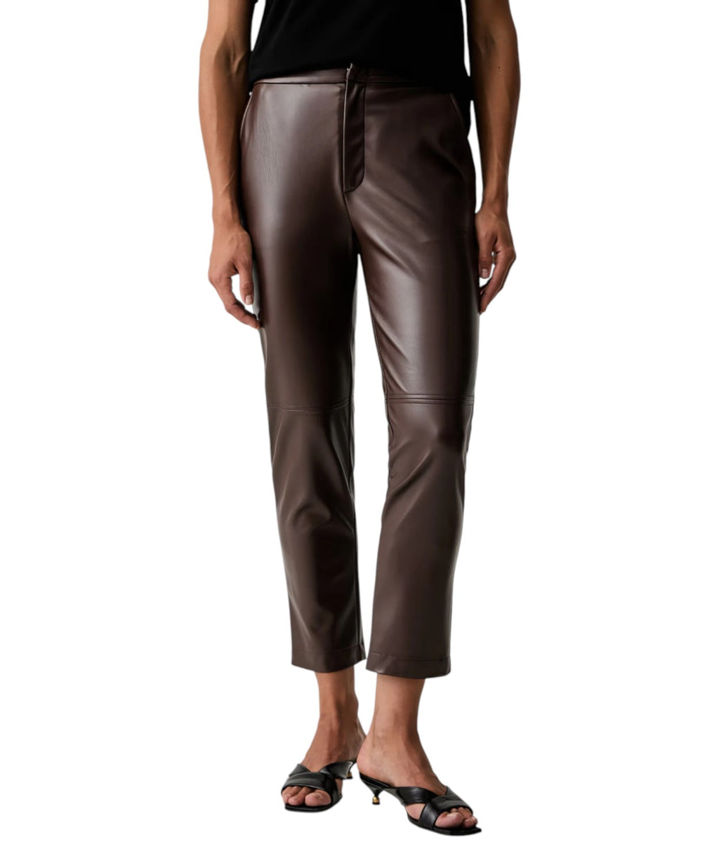 Pantalons femme Twinset en similicuir taille haute